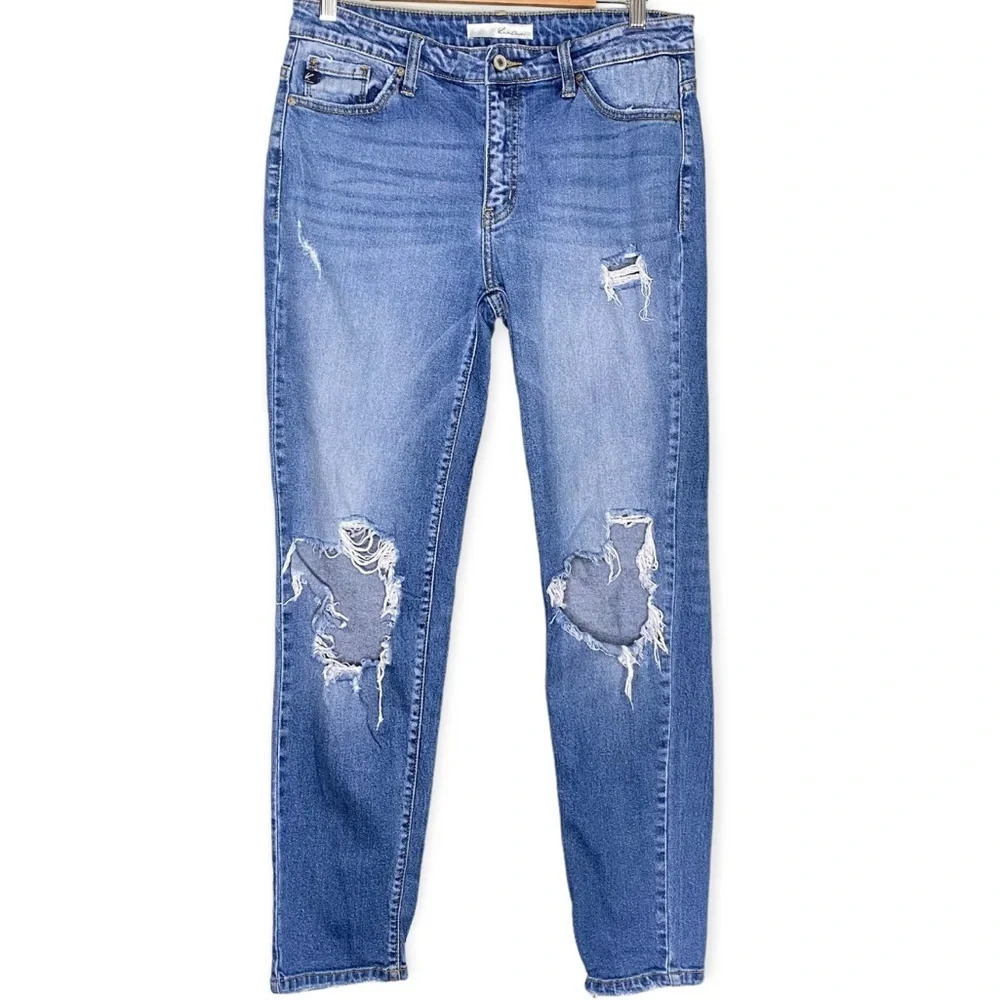 KanCan Euphoria High Rise Distressed Ripped Boyfriend Jeans Size 7/27 - Picture 2 of 10